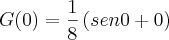 G(0) = \frac{1}{8}\left(sen0 + 0 \right) G(0) = \frac{1}{8}\left(sen0 + 0 \right)