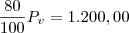 \frac{80}{100} P_v = 1.200,00