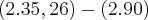\left(2.35,26 \right)-\left(2.90 \right)