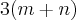 3(m+n) 3(m+n)