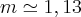 m\simeq1,13 m\simeq1,13
