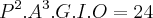 {P}^{2}.{A}^{3}.G.I.O = 24 {P}^{2}.{A}^{3}.G.I.O = 24
