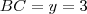 BC=y=3