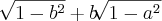 \sqrt[]{1-b^2} + b\sqrt[]{1-a^2}