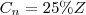 C_n = 25\% Z C_n = 25\% Z