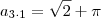 a_{3\cdot 1} = \sqrt{2} + \pi a_{3\cdot 1} = \sqrt{2} + \pi