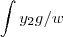 \int y_2g/w \int y_2g/w
