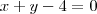 x+y-4=0 x+y-4=0