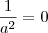 \frac{1}{a^2} = 0