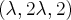 (\lambda,2\lambda,2)