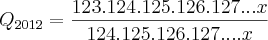 {Q}_{2012}=\frac{123.124.125.126.127...x}{124.125.126.127....x} {Q}_{2012}=\frac{123.124.125.126.127...x}{124.125.126.127....x}