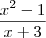 \frac{x^2-1}{x+3}