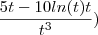 \frac{5t-10ln(t)t}{t^3})