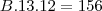 B . 13 . 12 = 156
