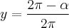 y=\frac{2\pi-\alpha}{2\pi} \right) y=\frac{2\pi-\alpha}{2\pi} \right)