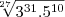 \sqrt[27]{3^{31}.5^{10}}