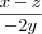 \frac{x-z}{-2y} \frac{x-z}{-2y}
