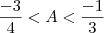 \frac{-3}{4}<A<\frac{-1}{3} \frac{-3}{4}<A<\frac{-1}{3}