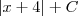 \left|x+4 \right|+C \left|x+4 \right|+C