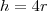 h=4r
