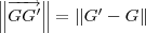\left\|\overrightarrow{GG^\prime}\right\| = \left\|G^\prime - G\right\| \left\|\overrightarrow{GG^\prime}\right\| = \left\|G^\prime - G\right\|