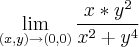\\\\\ \lim_{(x,y)\rightarrow(0,0)}\frac{x*y^{2}}{x^{2}+y^{4}} \\\\\ \lim_{(x,y)\rightarrow(0,0)}\frac{x*y^{2}}{x^{2}+y^{4}}