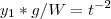 y_1*g/W = t^{-2}