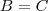 \texbf{B}=\texbf{C} \texbf{B}=\texbf{C}