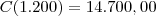 C(1.200) = 14.700,00 C(1.200) = 14.700,00