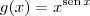 g(x) = x^{\textrm{sen}\,x} g(x) = x^{\textrm{sen}\,x}
