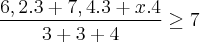 \frac{6,2.3+7,4.3+x.4}{3+3+4}\geq7