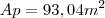 Ap = 93,04 m^2 Ap = 93,04 m^2