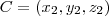 C = \left(x_2,y_2,z_2\right) C = \left(x_2,y_2,z_2\right)