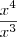 \frac{x^4}{x^3} \frac{x^4}{x^3}