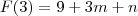 F(3)=9+3m+n F(3)=9+3m+n
