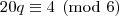 20q\equiv 4\pmod{6}
