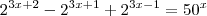 2^{3x+2}-2^{3x+1}+2^{3x-1}=50^x