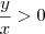 \frac{y}{x} > 0 \frac{y}{x} > 0