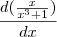 \frac {d (\frac{x}{x^3+1})}{dx} \frac {d (\frac{x}{x^3+1})}{dx}