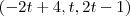 (-2t+4,t,2t-1) (-2t+4,t,2t-1)