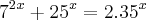 7^2^x + 25^x = 2. 35^x