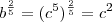b^{\frac{2}{5}}=(c^5)^{\frac{2}{5}}=c^2