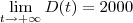 \lim_{t\to +\infty} D(t) = 2000 \lim_{t\to +\infty} D(t) = 2000