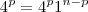 4^p = 4^p1^{n-p}