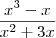 \frac{x^3-x}{x^2+3x}