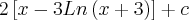 2\left[x-3Ln\left(x+3 \right) \right]+c