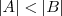 |A|<|B|