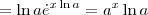 = \ln a \dot e^{x \ln a} = a^x \ln a