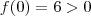 f(0) = 6 > 0