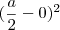 (\frac{a}{2} - 0)^2 (\frac{a}{2} - 0)^2